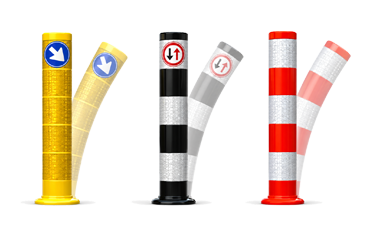 Flexibele verkeerszuil