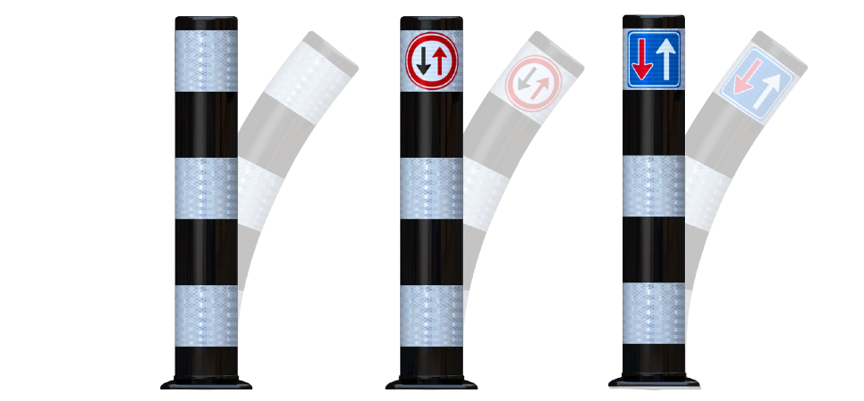 Flexibele verkeerszuil