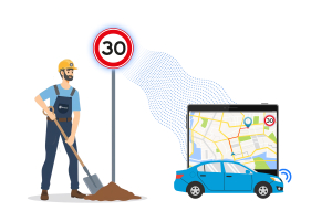 Realtime synchronisatie van RVV-verkeersborden in George: 