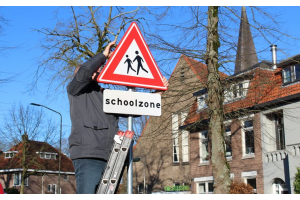 Waarschuwing bij nadering schoolzone