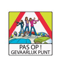 Buurtbord S.20 pas op! gevaarlijk punt (Ovidius)