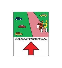 Buurtbord 4.05 schoolverkeersexamen rechtdoor (Ovidius)