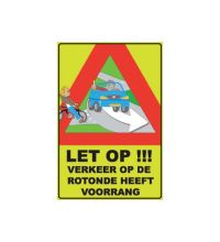 Buurtbord S.19 verkeer rotonde voorrang (Ovidius)