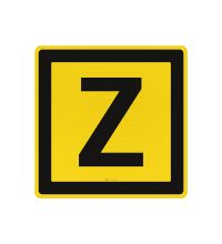 Zinkerbord geel ('Z') gesloten rand