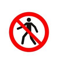 ISO P004 Verboden voor voetgangers