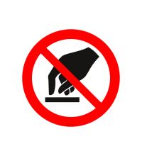 ISO P010 Aanraken verboden