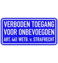 VT02 Verboden toegang voor onbevoegden