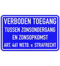 VT04 Verboden toegang tussen zonsondergang en opkomst