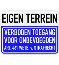 VT02ET Eigen terrein Verboden toegang voor onbevoegden