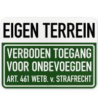 VT02ETa Eigen terrein Verboden toegang voor onbevoegden