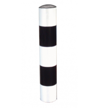 Verkeerszuil BB21 zwart/wit aluminium koker 60/48-76mm, US20