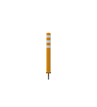 Pole Cone oranje/wit, 80x800mm, M16 anker