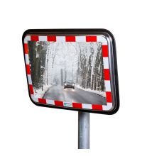 Verkeersspiegel RVS 600x450mm beugel band-it