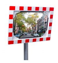 Verkeersspiegel veiligheidsglas 1000x800mm beugel 48-90mm
