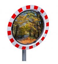 Verkeersspiegel veiligheidsglas rond Ø 600mm, beugel 48-90mm