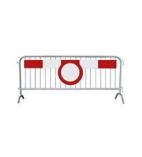 Dranghek type A THVZ zwaar met rood-wit platen 2500 mm, Dubbelzijdig
