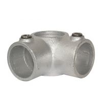Tubeclamp type L116 90°-hoekstuk 3-weg D, t.b.v. Ø 48mm