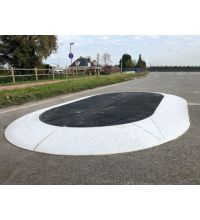 Gumatec® EU BENELUX drempel 4 hoeken zwart, 1800x1800x70