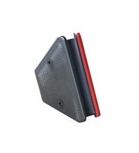 Geleiderailreflector FKT-102 magnetisch trapezium vorm, rood/wit, dubbelzijdig