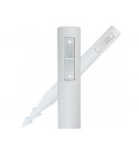 Harpoenpaal met 2 witte prisma reflectoren 115mm x 1200mm