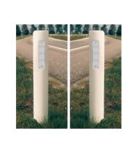 Flexibele bermplank met 2 witte prisma reflectoren 105mm x 1100mm