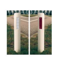 Flexibele bermplank met rood/witte prisma reflector 105mm x 1100mm