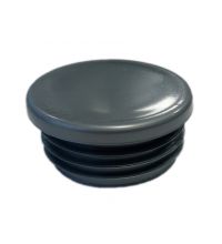 Paaldop PVC tbv rond grijs Rond 76 mm, PVC