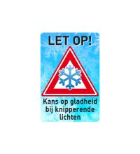 Ice-Alert bord, 400x600mm Klasse I DOR