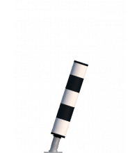 Verkeerszuil BB21 zwart/wit aluminium met veerpaal, US10