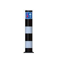 Flexpost kunststof BB21 + F06 zwart/wit Ø160mm, L=1000mm