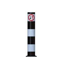 Flexpost kunststof BB21 + F05 zwart/wit Ø160mm, L=1000mm