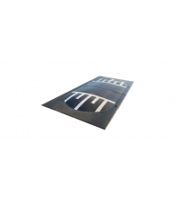 Gumacon® betondrempel 30km/h 4000x2250x160/235mm grijs/wit