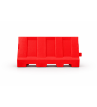 Kunststof barrier Hoog 1200x400x800 kleur rood