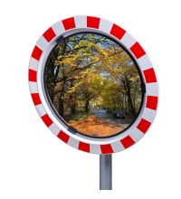 Verkeersspiegel veiligheidsglas rond 600mm band-it beugel