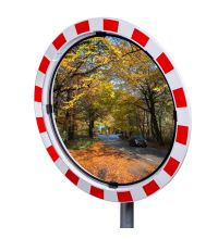 Verkeersspiegel veiligheidsglas rond Ø 800mm, beugel 48-90mm