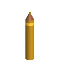 Pierre Pencil© Trottoirpaal 750mm diam 159mm, RAL1023 geel