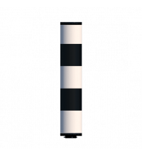 Verkeerszuil BB21 zwart/wit aluminium koker 48/48-76mm, US20