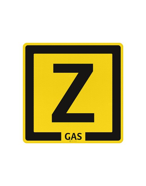 Zinkerbord geel ('Z') gas