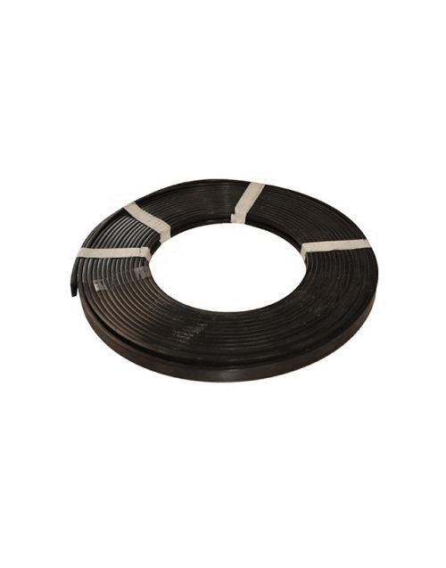 Beschermband rubber zwart t.b.v. RVS-band tot 20mm rollengte 10m