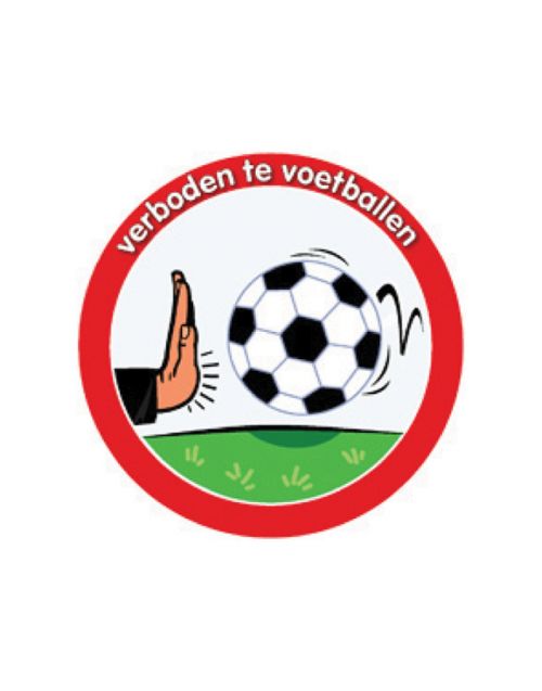 Buurtbord S.15 verboden te voetballen (Ovidius)