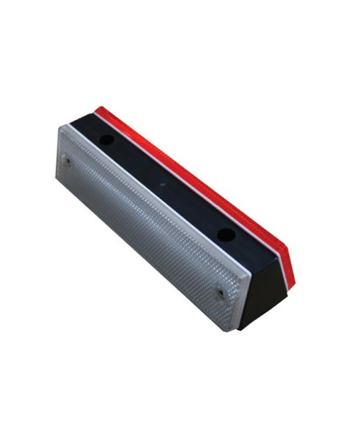 Geleiderailreflector FKT-101 boutbevestiging M4 40x180mm, rood/wit, dubbelzijdig
