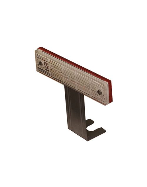 Geleiderailreflector met boutbevestiging 40x180mm, rood/wit, dubbelzijdig