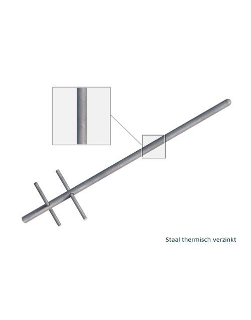 Buispaal 4300mm/48mm THVZ incl grondankerstaven