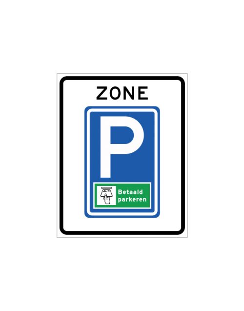 Betaald parkeren zone begin