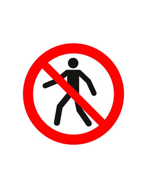 ISO P004 Verboden voor voetgangers