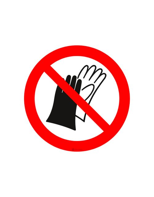 ISO P028 Dragen van handschoenen verboden