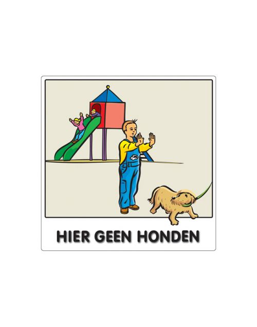 Buurtbord S.03 Hier geen honden (Ovidius)