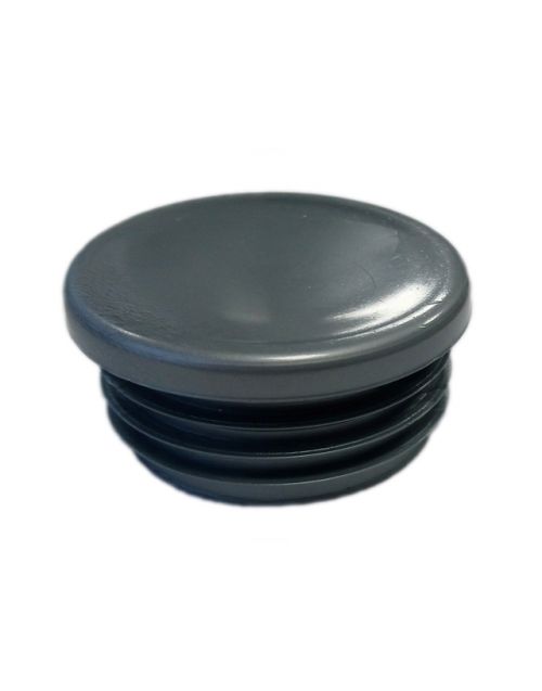 Paaldop PVC tbv rond grijs Rond 76 mm, PVC