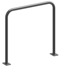 Geleidehek THVZ 1000x1000mm, voetplaat, Ø48mm