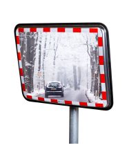 Verkeersspiegel RVS 800x600mm beugel 48-90mm